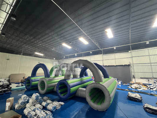 Commerciële opblaasbare obstakelbaan Tunnel Game voor opblaasbare 5k race