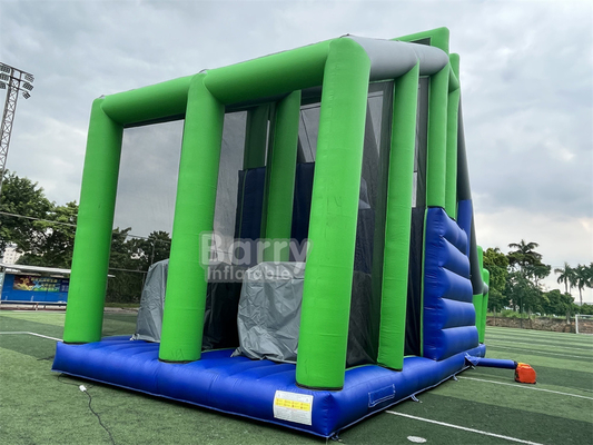 Sport Spel gek springkussen spring toren vrijval opblaasbare spring airbag met platform voor opblaasbare 5K obstakel