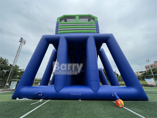 Custom Kid Party Game High 36x14x13m Tripod Reuse waterglijbaan voor groot evenement 5km opblaasbare hindernisbaan