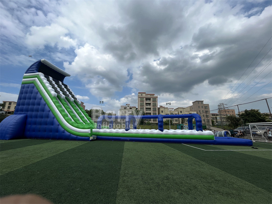 Commerciële kwaliteit op maat gemaakt 30x9x13m Wave Reus Opblaasbare waterglijbaan Voor kinderen Volwassenen Warm In 5km Opblaasbare Run