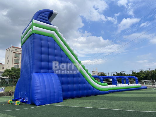 Commerciële kwaliteit op maat gemaakt 30x9x13m Wave Reus Opblaasbare waterglijbaan Voor kinderen Volwassenen Warm In 5km Opblaasbare Run