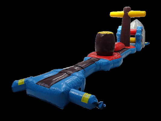 Gepersonaliseerde 12M Shark Pirate Peril Pool opblaasbare obstakelbaan voor spannend waterplezier op stranden en zwembaden