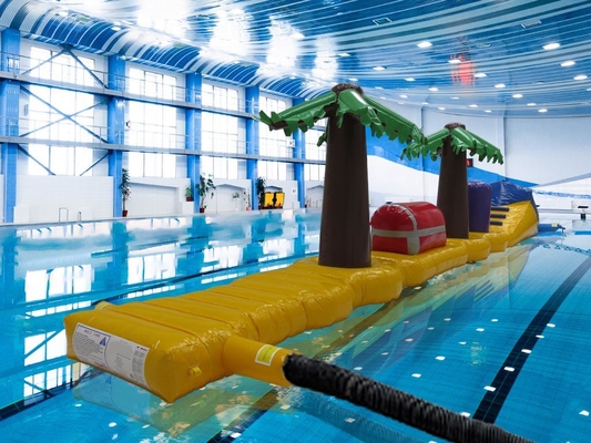 Waterdicht Gelast Obstakellopen Waterspelen 13.8M Piraten Schattenbad Opblaasbaar Diepwaterlopen