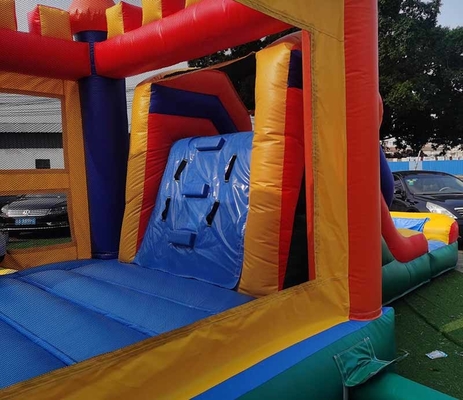 Commercieel PVC Kinderen Custom Logo nat of droog Kasteel Bounce House Met Glijbaan Amusement Toy Type