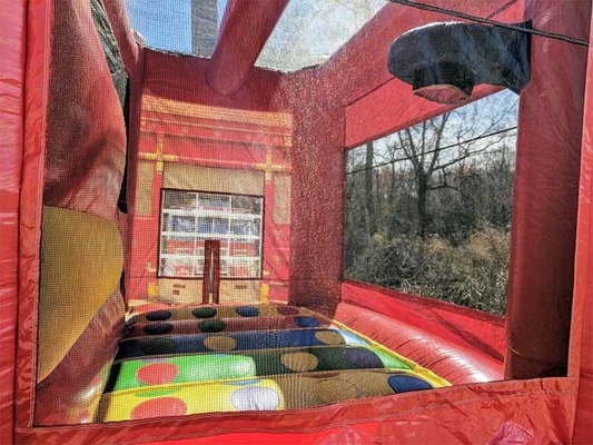 OEM ODM 3 in 1 brandweerkazerne Bounce House met zwembad Bouncy Jumper Kasteel Water glijbaan Obstakel voor kinderen