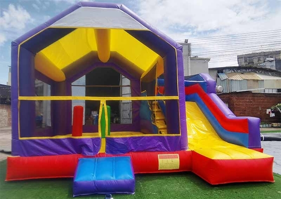 Gepersonaliseerd Kids Bounce House met Slide & Basketball Hoop Combo