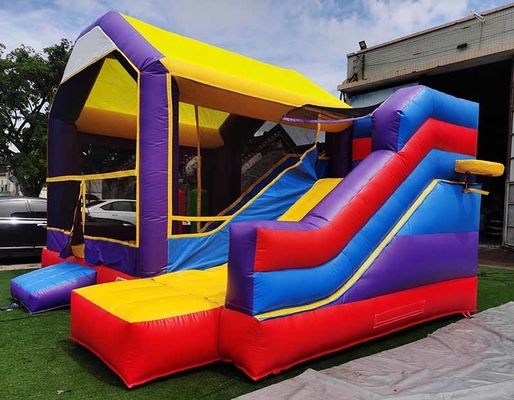 Gepersonaliseerd Kids Bounce House met Slide & Basketball Hoop Combo