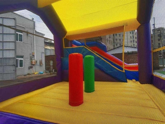 Gepersonaliseerd Kids Bounce House met Slide & Basketball Hoop Combo