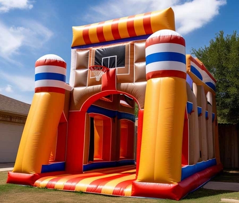 Commercieel Bouncy Castle Basketball Bounce House met Hoop Combine met Sport Game