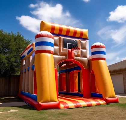 Commercieel Bouncy Castle Basketball Bounce House met Hoop Combine met Sport Game