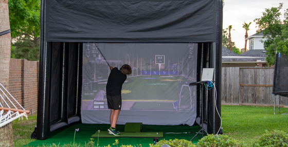 Opleidingsruimte opblaasbare golf simulator tent golf simulator kooi behuizingen voor thuis oefening met een aangepast ontwerp