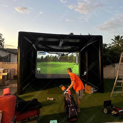 Hoogwaardige golftent, opblaasbaar, buiten, binnenshuis, opblaasbaar, golf-sportsimulator, kamer, opblaasbaar, golfhoek.