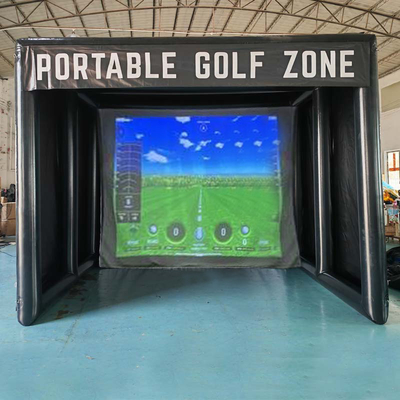 Hoogwaardige golftent, opblaasbaar, buiten, binnenshuis, opblaasbaar, golf-sportsimulator, kamer, opblaasbaar, golfhoek.