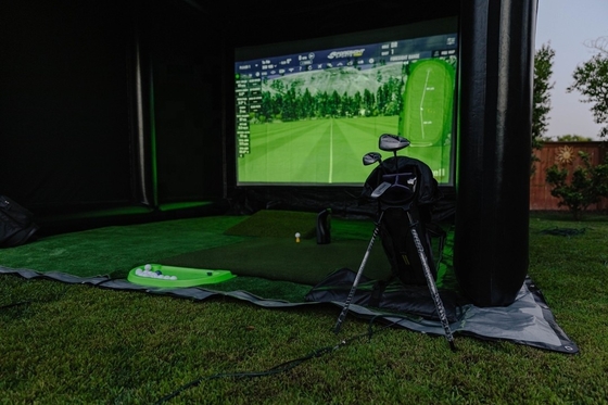 Hoogwaardige golftent, opblaasbaar, buiten, binnenshuis, opblaasbaar, golf-sportsimulator, kamer, opblaasbaar, golfhoek.