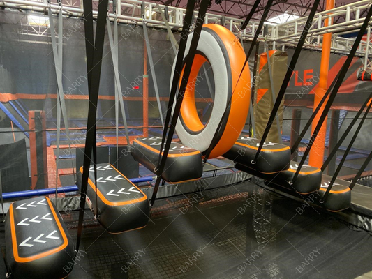 Parkour en freerunning opblaasbare luchtbaan DWF materiaal Warrior cursus Air Bridge Indoor Gym Park