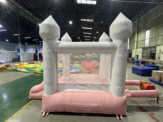 3.3x3m Wit en Roze Mooie opblaasbare bruiloft uitsmijter glijbaan Combo Springende kasteel glijbaan
