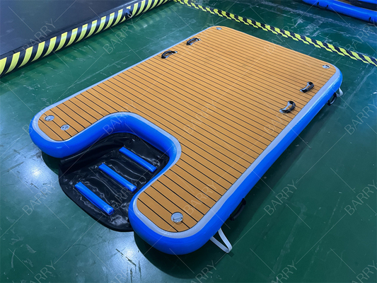 Honden op waterladder treden opblaasbaar pvc hondendock ramp water voor honden