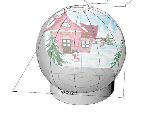 3m Nachtclub Decoratie Kerst Klare sneeuwbol tent opblaasbaar Kerstman Huis Kerstman Grotto Oxford Kerstmis Bubbel tent