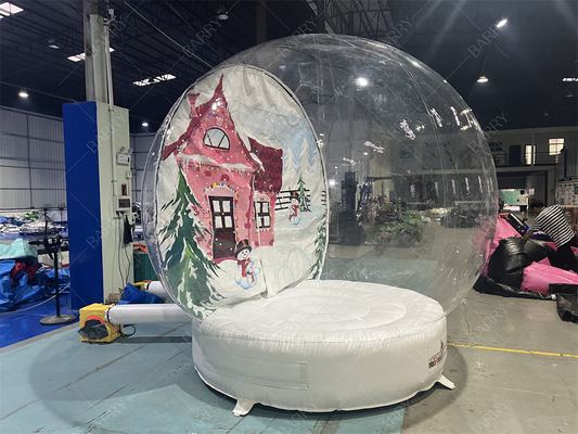 3m Nachtclub Decoratie Kerst Klare sneeuwbol tent opblaasbaar Kerstman Huis Kerstman Grotto Oxford Kerstmis Bubbel tent
