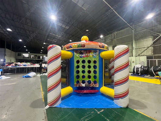 Commerciële kwaliteit clown 5 in 1 carnaval spel voor kinderen Outdoor Indoor opblaasbare sport spel