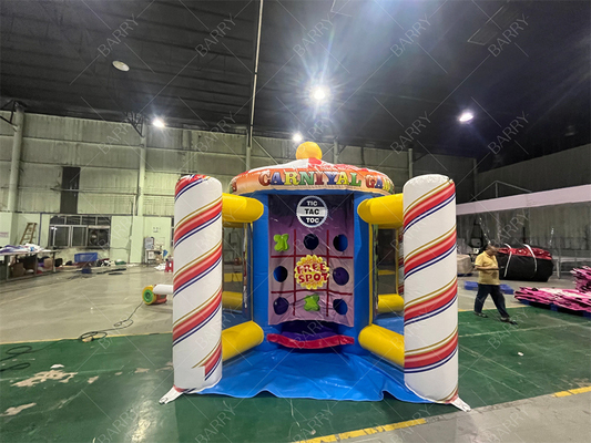 Commerciële kwaliteit clown 5 in 1 carnaval spel voor kinderen Outdoor Indoor opblaasbare sport spel