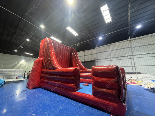 Party opblaasbare indoor en outdoor Bounce Game Red Bungee Run Plezier met deze 2-lane