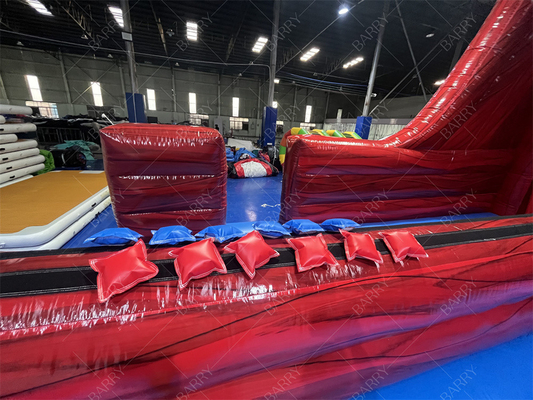 Party opblaasbare indoor en outdoor Bounce Game Red Bungee Run Plezier met deze 2-lane