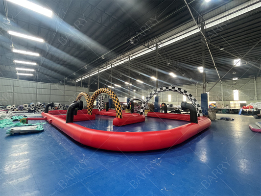 Gepersonaliseerde Commerciële Opblaasbare Go Kart Race Track Opblaasbare Bumper Car Arena