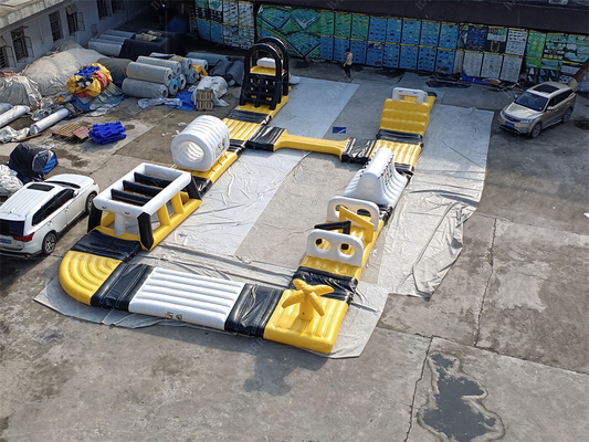 Gepersonaliseerd water speeltuin Drijvend opblaasbaar waterpark voor het meer