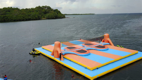Blow-up waterpark met duurzame kenmerken Vervoer via de lucht