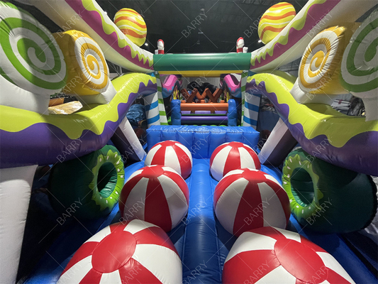 Outdoor Sport Games Grote Bounce House Kasteel Hindernisbaan Voor Volwassenen
