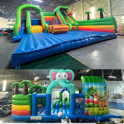 Grappig gekke rit amusementspark games dier Bg uitsmijter hindernisbaan glijbaan opblaasbaar pretpark
