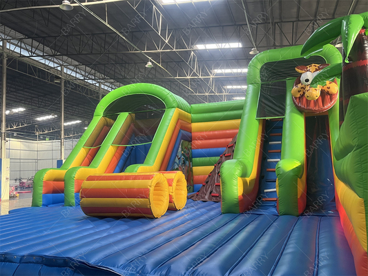 Grappig gekke rit amusementspark games dier Bg uitsmijter hindernisbaan glijbaan opblaasbaar pretpark