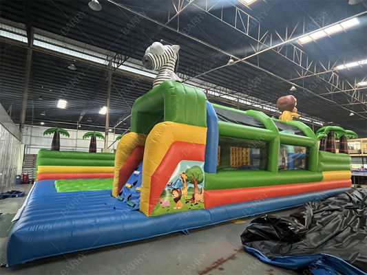 Grappig gekke rit amusementspark games dier Bg uitsmijter hindernisbaan glijbaan opblaasbaar pretpark