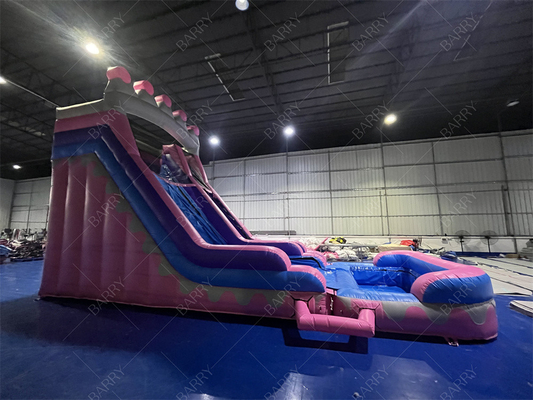 8.4x3.6x6m Custom Jumper Bouncy Kids Pink Princess opblaasbare waterslippen voor feest