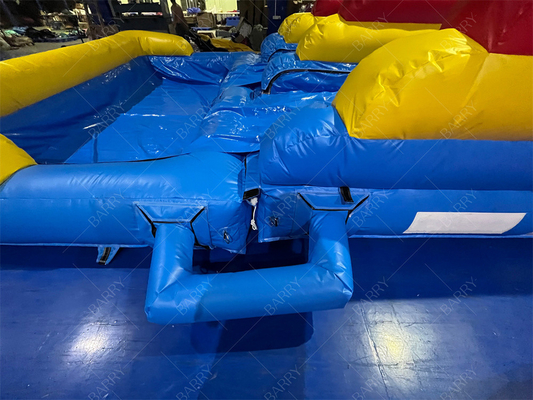 10.5x5.4x6.6m Commerciële Dubbele baan Reus opblaasbare waterslide springer springende maan springende waterslides voor volwassen zwembad