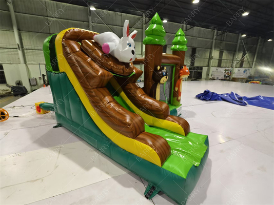 3.6x3x2.4m Dierenthema Regenwoud Springend Bouncy Castle Commercieel opblaasbaar Bounce House