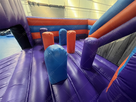 Aanpassen Grootte Groothandel Level Up opblaasbare uitsmijter Combo Bouncy Castle For Kids