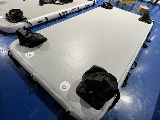 Drop Stitching Pvc Zwemwater Pontoon Opblaasbaar Floating Dock Platform Voor Jet Ski Yacht Island