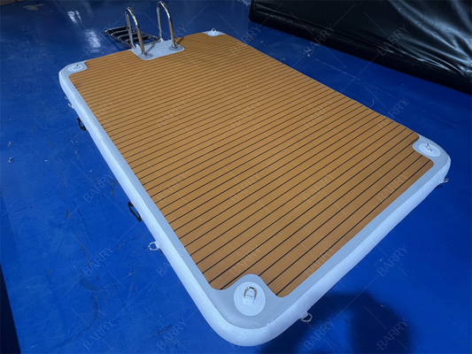 Vlekvrye staal trappen 3x2x0.2m opblaasbare Jet Ski Dock Pontoon Voor bootparkeerplaatsen
