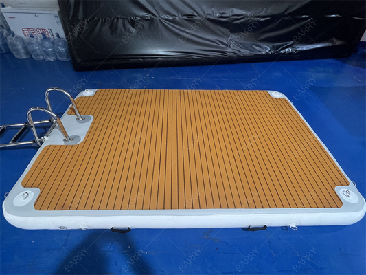 Vlekvrye staal trappen 3x2x0.2m opblaasbare Jet Ski Dock Pontoon Voor bootparkeerplaatsen