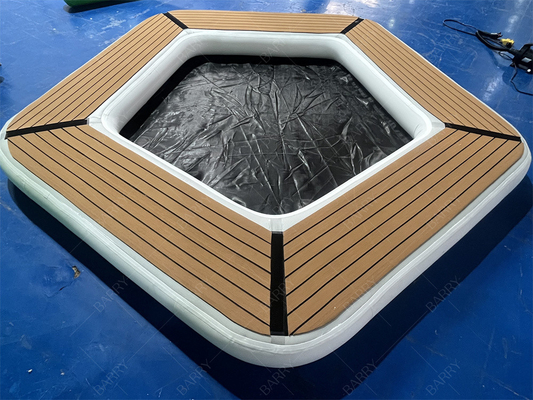 Ronde opblaasbare waterhammock drijvend vlot 10 klassieke lounge opblaasbare hammock voor volwassenen kinderen
