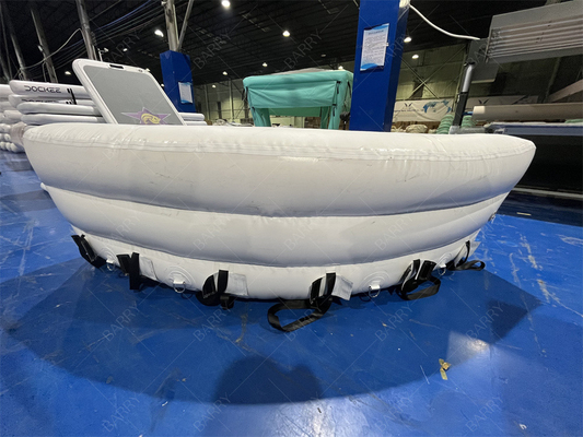 Commerciële kwaliteit PVC watersporten opblaasbaar zwemmend zwevend eiland wit opblaasbaar zwemmend zwevend vlot sofa voor jacht