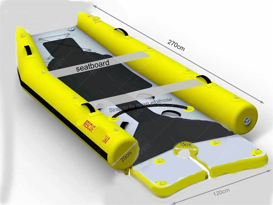 Kleine kajak opblaasbaar PVC Power Sailing Ce lichtgewicht Catamaran zeilboot Hypalon opblaasbaar boot Catamaran