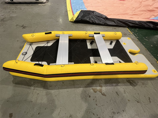 Kleine kajak opblaasbaar PVC Power Sailing Ce lichtgewicht Catamaran zeilboot Hypalon opblaasbaar boot Catamaran