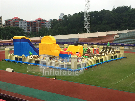 1600m2's Werelds grootste opblaasbare pretpark Indoor Dinosauriërs Outdoor Big Bounce Met Sport Game