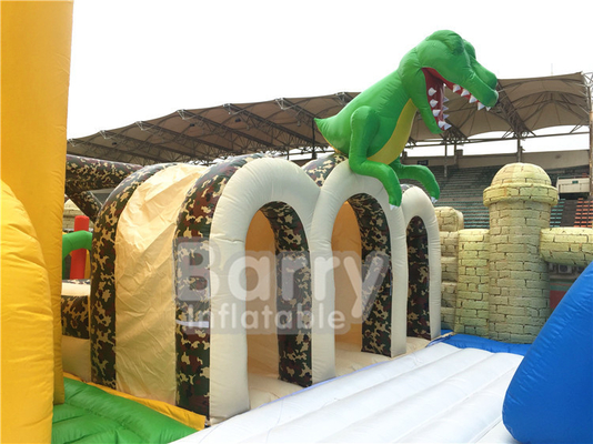 1600m2's Werelds grootste opblaasbare pretpark Indoor Dinosauriërs Outdoor Big Bounce Met Sport Game