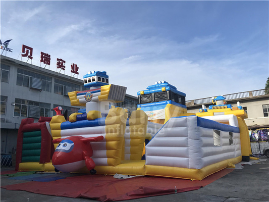 Super Wings Bounce Playground Theme Park Cartoon Indoor opblaasbare speeltuin