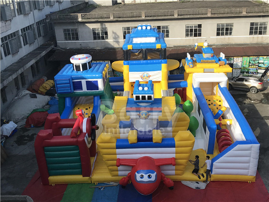 Super Wings Bounce Playground Theme Park Cartoon Indoor opblaasbare speeltuin