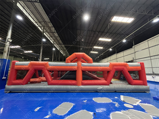 Red Trampoline Park Fun City opblaasbaar pretpark Vermaakpark Grote volwassen opblaasbare springhuizen te koop voor kinderen